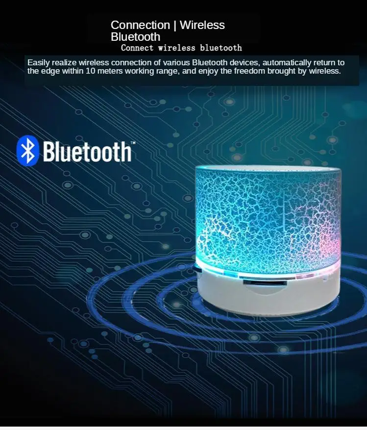 Bluetooth Speaker Mini-Portable Car Led Subwoofer U Disk Card Sound Speaker Audio And Video Speaker Music Sound For Mobile Phone Bluetooth Speaker Mini-Portable Car Led Subwoofer U Disk Card Sound Speaker Audio And Video Speaker Music Sound For Mobile Phone