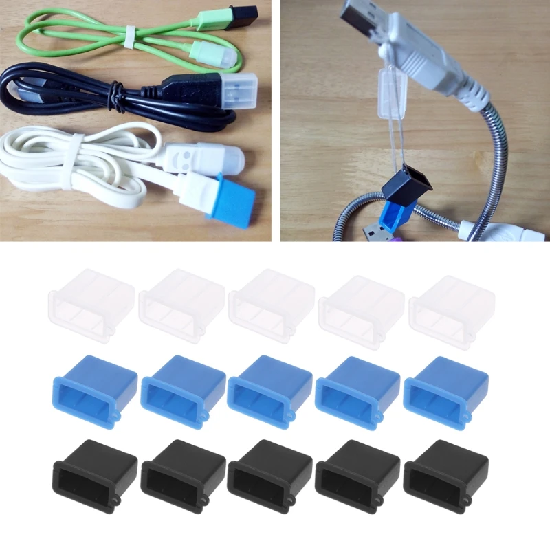 5Pcs USB Type A Male Anti Dust Plug Stopper Cap Cover Protector 10166 3