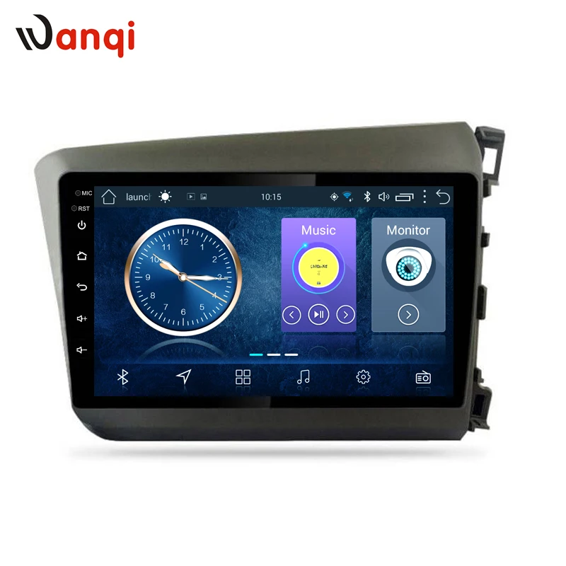 

9 inch wanqi 8.1 car multimedia gps navigation system for Honda civic 2012-2015 right hand drive support SWC RDS