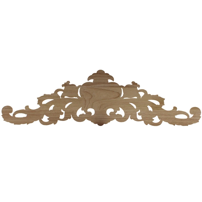 Резьба из натурального дерева аппликации для мебельного шкафа Неокрашенная