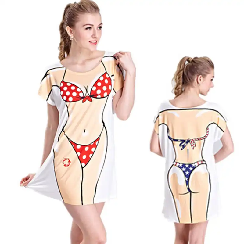 bikini tee shirt dress