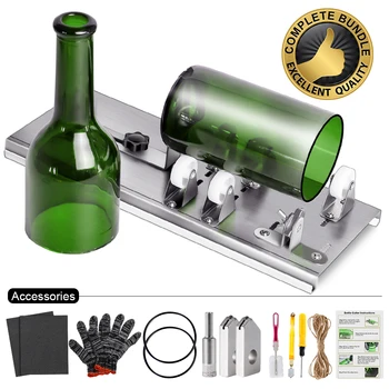 

10PCs Glass Bottle Cutter DIY Machine For Cutting Wine Beer Whiskey Alcohol Champagne Craft Gloves Glasses Accessories Tool Kit