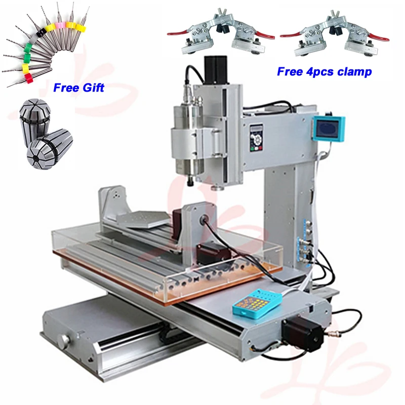 thumbnail image 1 of Fresadora CNC 3040 vertical de 5 ejes, fresadora de metal tipo columna de 1,5 KW y 2,2 KW con husillo de bolas, 110/220 V, 1 of 4