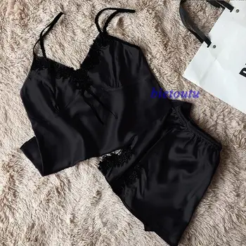 

Women Sexy Lace Lingerie Nightwear Underwear V-neck Lace Crochet Babydoll Sleepwear Sets Summer