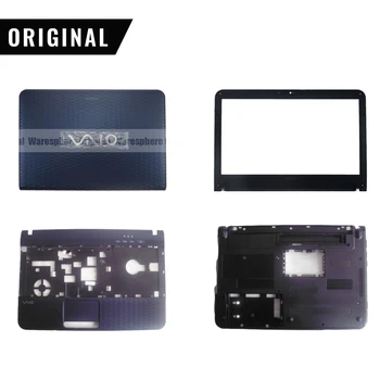 

New Original for Sony Vaio VPCEG LCD Back Cover Rear Lid Case 60.4m814.014/ Front Frame Bezel Blue 14 Inch