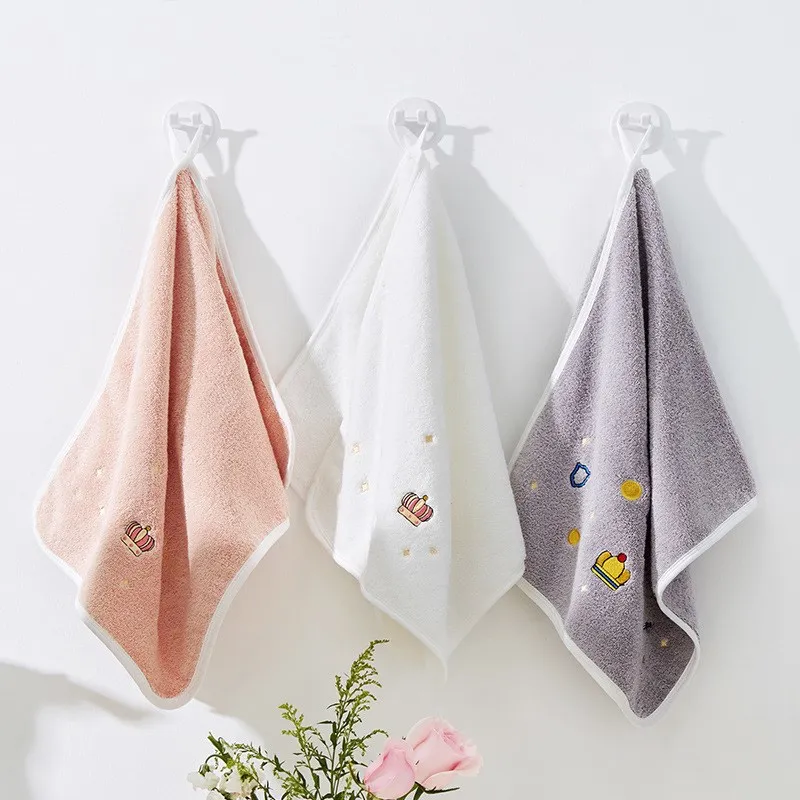 

2pcs Cotton Face Towel Kitchen Hand Towel Cleaning Household Towel Hotel Salon Sauna Wash Cloth Couple Children Kids Gift T24