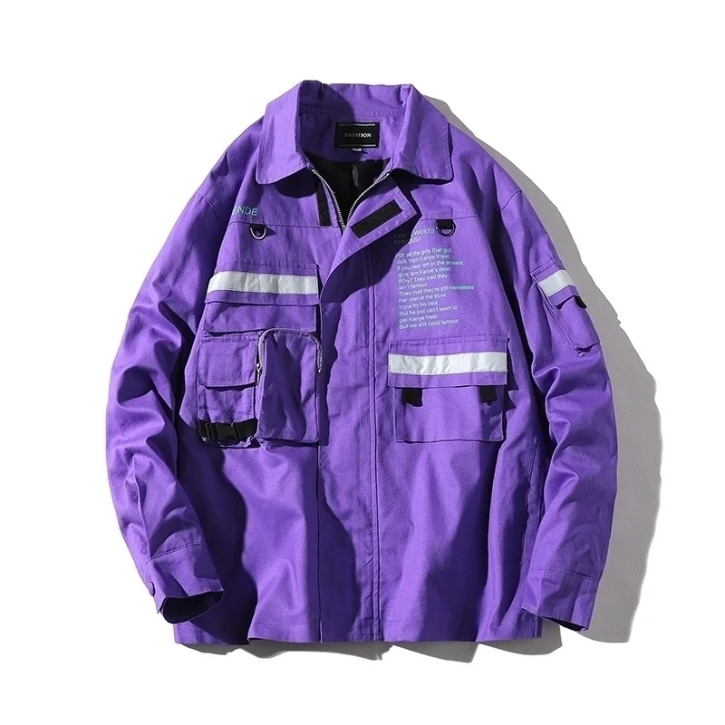 purple Новая мужская куртка на молнии, ветровка, куртки с буквенным принтом, пальто для мужчин размера плюс, хип-хоп бренд, уличная одежда, куртки, пальто, SA-8 - Цвет: purple