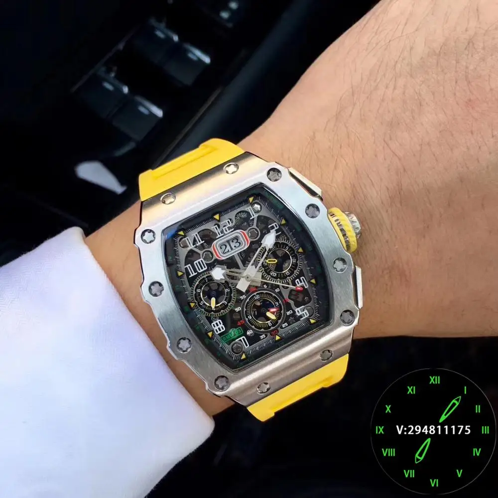 WG0986 мужские часы Топ бренд подиум роскошный европейский дизайн автоматические механические часы