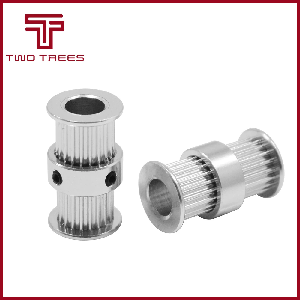 GT2 pulley type double head GT2 20 teeth 9mm width bore 5 & 8mm timing pulley for GT2 Timing belt 3D printer part gear (2)