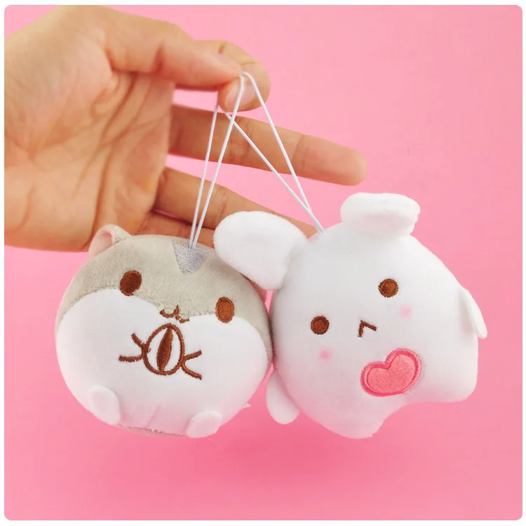 Милые животные хомяк кролик плюшевые игрушки Кукла Kawaii сумка Украшение автомобиля брелок держатель подарок мини мягкий брелок Подвески