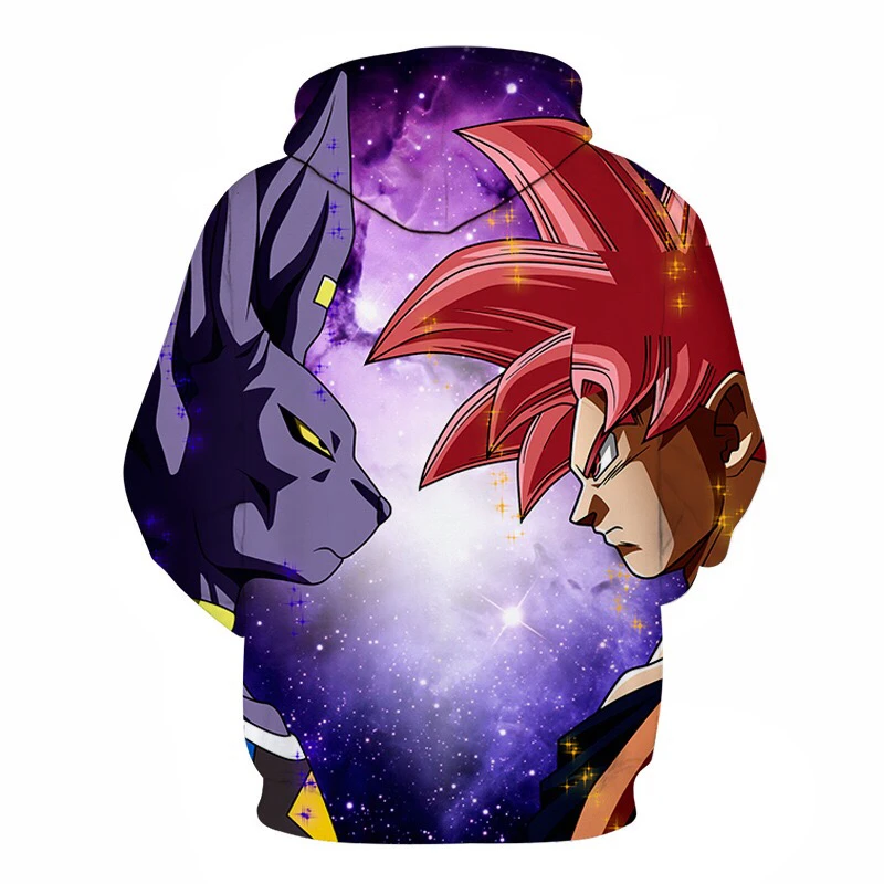 Новые аниме Dragon Ball Плюс Размер Толстовка для мужчин и женщин зимние пуловеры косплей 3D толстовки оверсайз Наруто 3D толстовки
