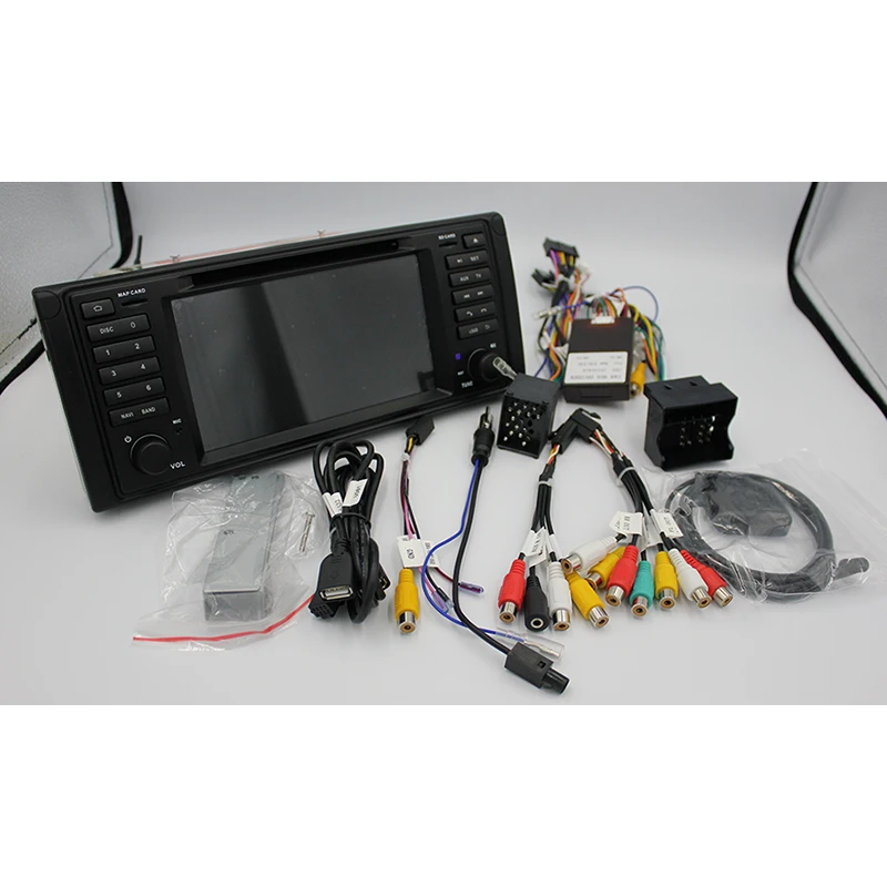 Автомобильный радиоприемник PX6 DSP 1 Din Android 10 для BMW/E39/X5/E53 шестиядерный ОЗУ 4 Гб + 64 GPS