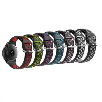 

20mm Smart Two-color Silicone Watch Band Wrist Band Strap Watchband for Garmin Fenix 5S/5S Plus