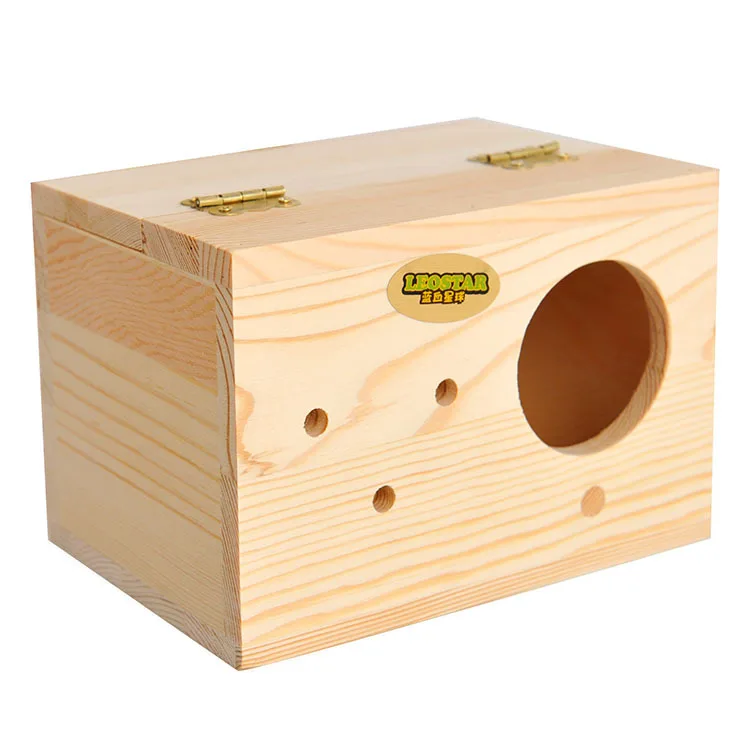 

Blue Blood Supplies Birds fan zhi xiang Bird's Nest Solid Wood of Tiger Skin Peony Parrot Nest Boxes Pine Nest Birdcage Box