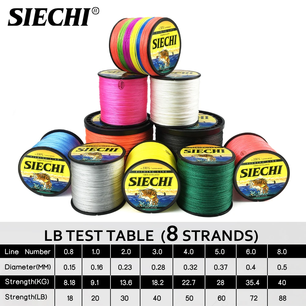300M 500M 1000M 8 Strands 4 Strands 20-88LB PE Braided Fishing Wire  Multifilament Super Strong Fishing Line Japan Multicolor