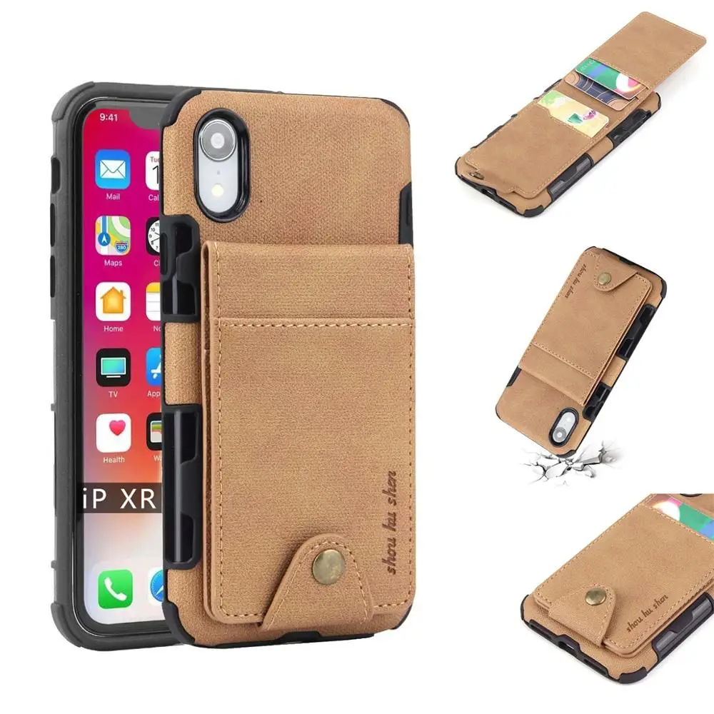 

Turn Up and Down Wallet Card Slot Leather Phone Case Cover For Apple Iphone 6/7/8/Plus/X/XR/XS Max Iphone11 Pro Max 5.8 6.1 6.5
