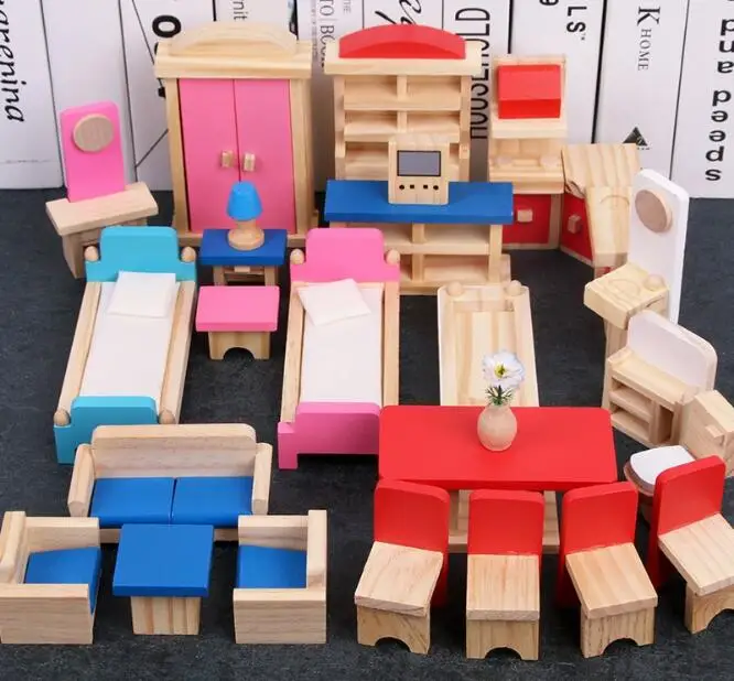 Мини-мебель деревянная модель игрушка мебель игрушка для мини-дома ролевые игры мебель дом модель мебель аксессуары