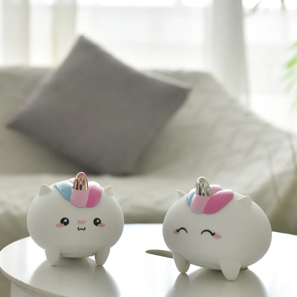 Светодиодный ночник с сенсорным датчиком и единорогом, цветной таймер, USB Перезаряжаемый мультяшный силиконовый прикроватный светильник для детей, Детский подарок