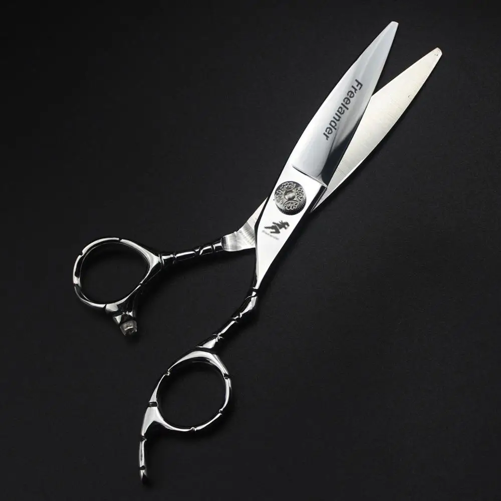 6 дюймов Willow blade Парикмахерские ножницы 440C Нескользящая ручка Парикмахерские ножницы для резки ножницы, ножницы для волос профессиональные ножницы - Цвет: cutting scissors