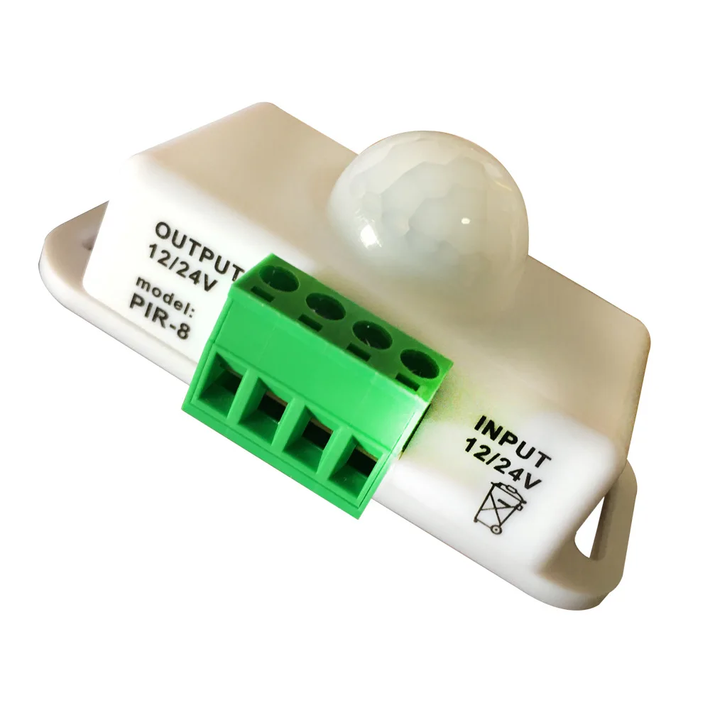 12V 24V Mini PIR Motion Sensor Detector Switch for LED Strip Ruban Light Tape SMD 5050 3528 Infrared Detection 6A 12 Volt 24Volt (5)