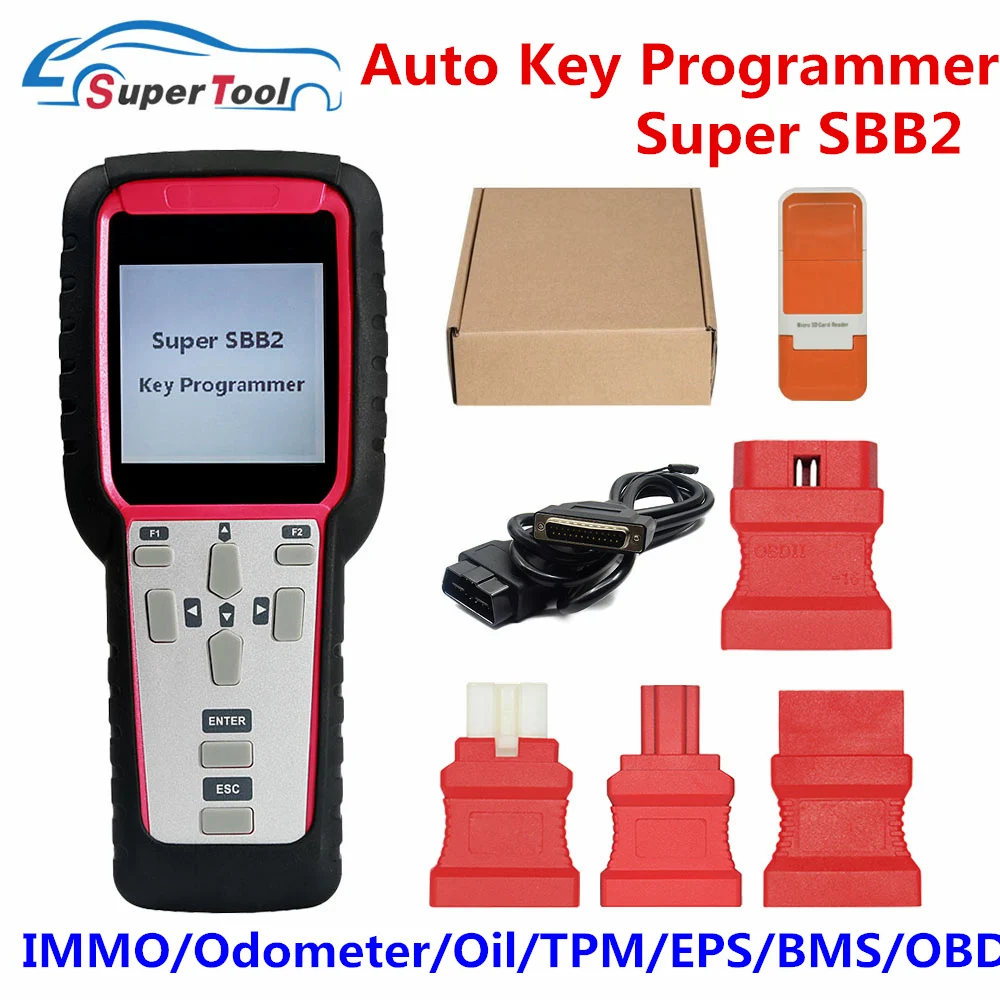 Super SBB2 Auto Key Programmer Handheld Super Scanner SBB 2 Key Programmer IMMO/Odometer/TPMS/EPS/BMS Support Multi brand Cars