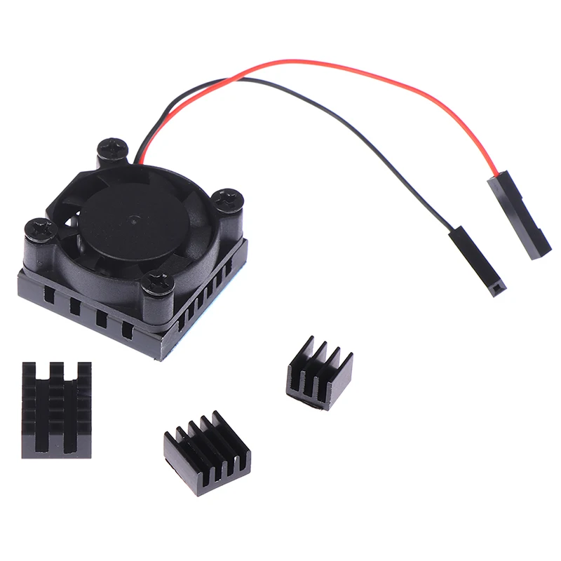 1 2 Dual Fan Square Cooling Fan With Heatsink Cooler Kit For Raspberry Pi 4B 4 4