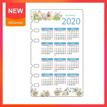 

2020 A5 / A6 Calendar Bezel Cute School 6 Hole Pp Index Girl Supplies Divider Plan Binder Stationery Notebook Diary Weekly Y1J6