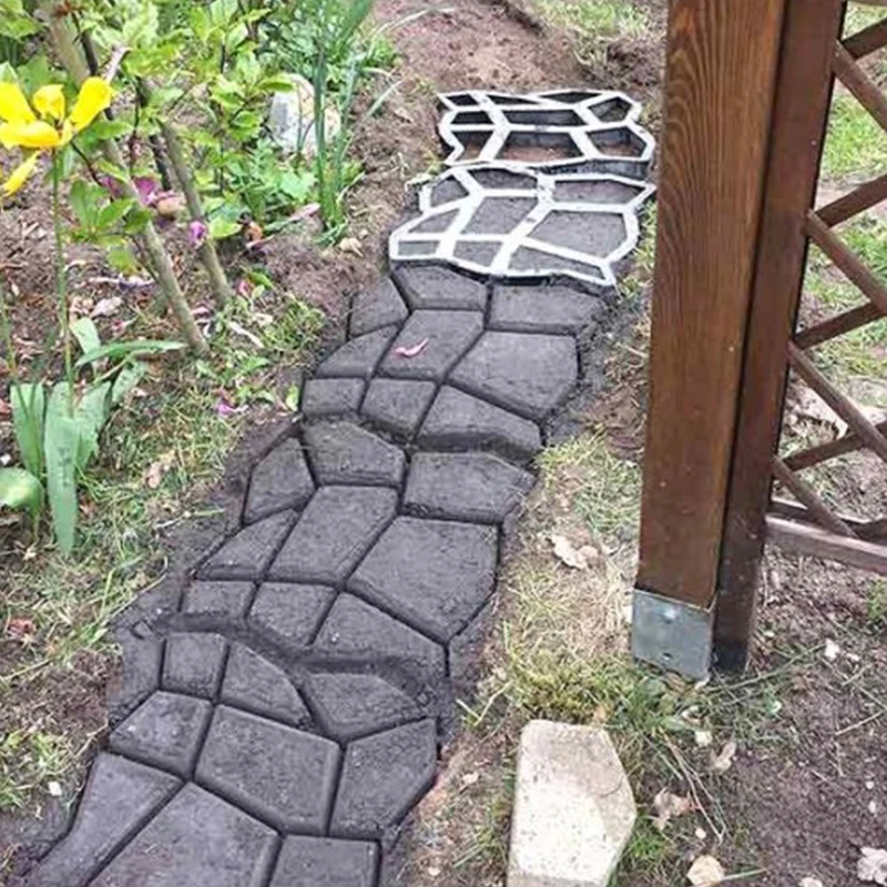 Изготовление пластика DIY Форма для укладки дома сада пола дороги бетона Шаговая