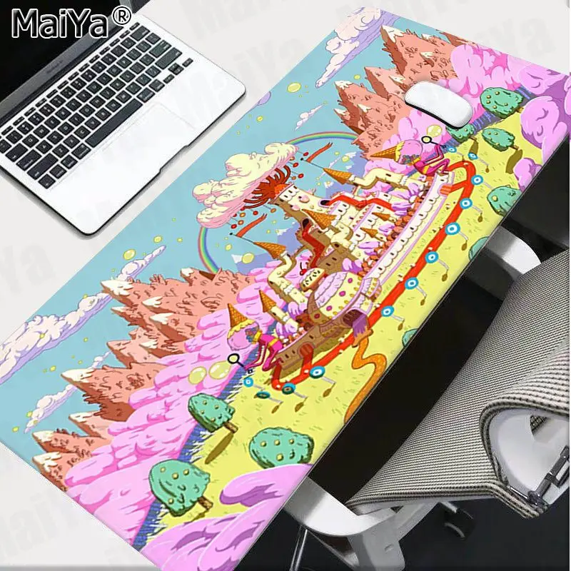 Lock Edge 40X90cm Maiya горячая Распродажа аниме время приключений Ноутбук игровой мыши коврик для мыши большой коврик для мыши клавиатуры коврик - Цвет: Lock Edge 40X90cm