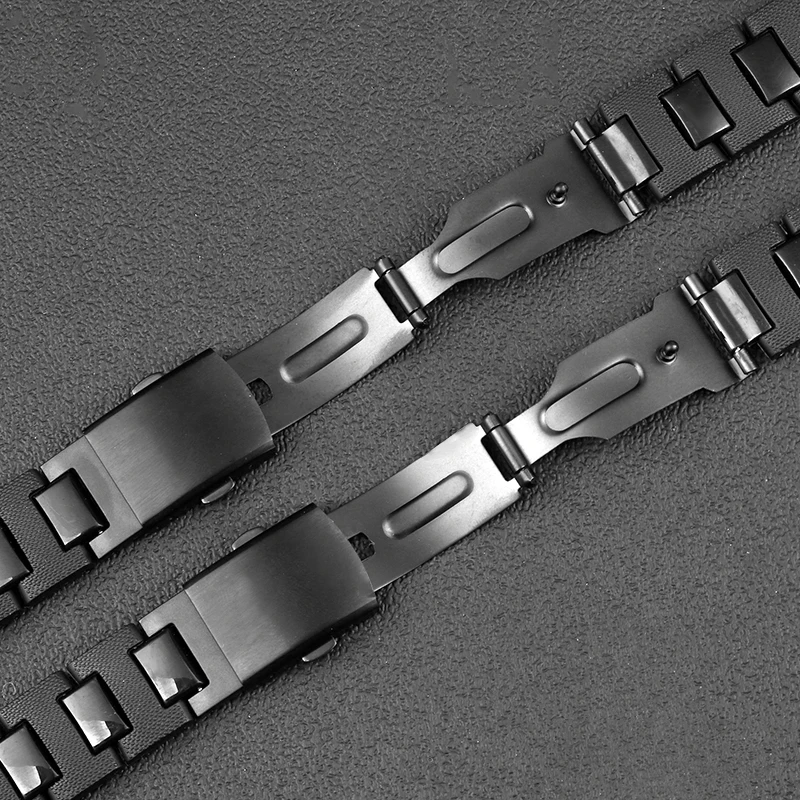 男性用プラスチックGA-2100,シリコン複合バンド,頑丈なステンレス