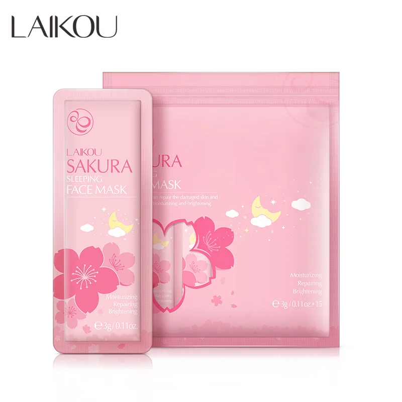 LAIKOU Sakura маска для сна без умывания Сакура маски лица Уход за кожей Увлажняющий