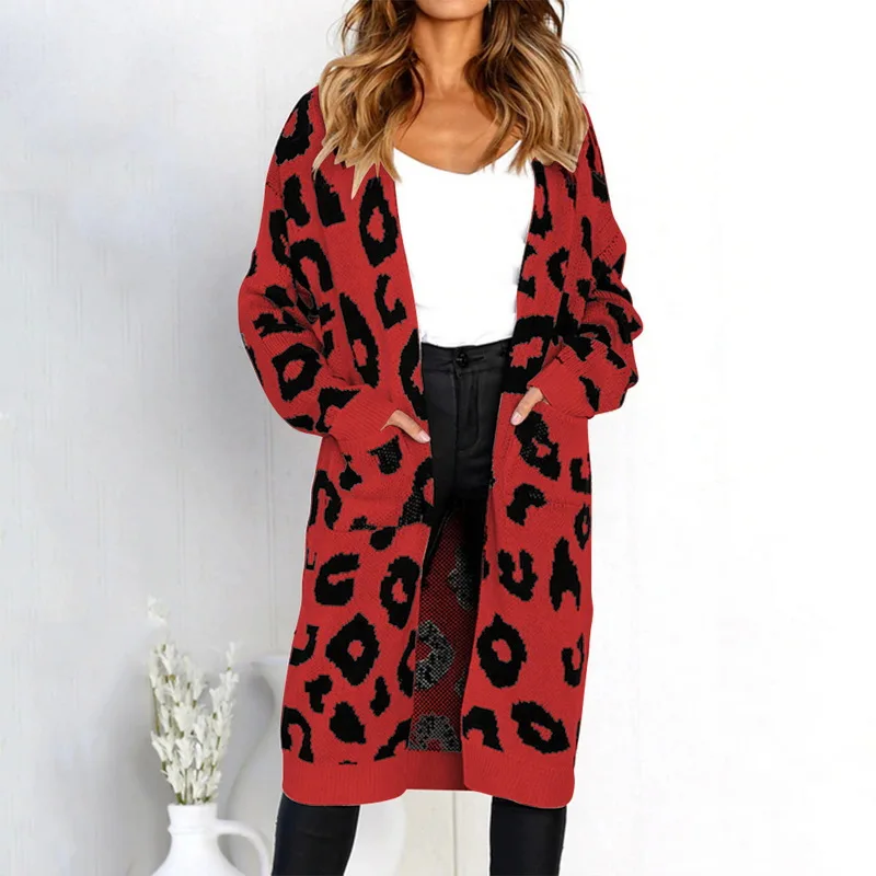 

CALOFE New Arrival Women Long Sleeve Open Front Chunky Warm Cardigan Pointelle Jacket Autumn Winter Female Trendy Sweater Coat