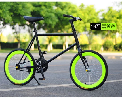 40mm Black Green Бренд фиксированный велосипед 20 дюймов колеса 50 см Рама задняя педаль тормоза мини велосипед Спорт на открытом воздухе BMX Bicicleta - Цвет: 40mm Black Green
