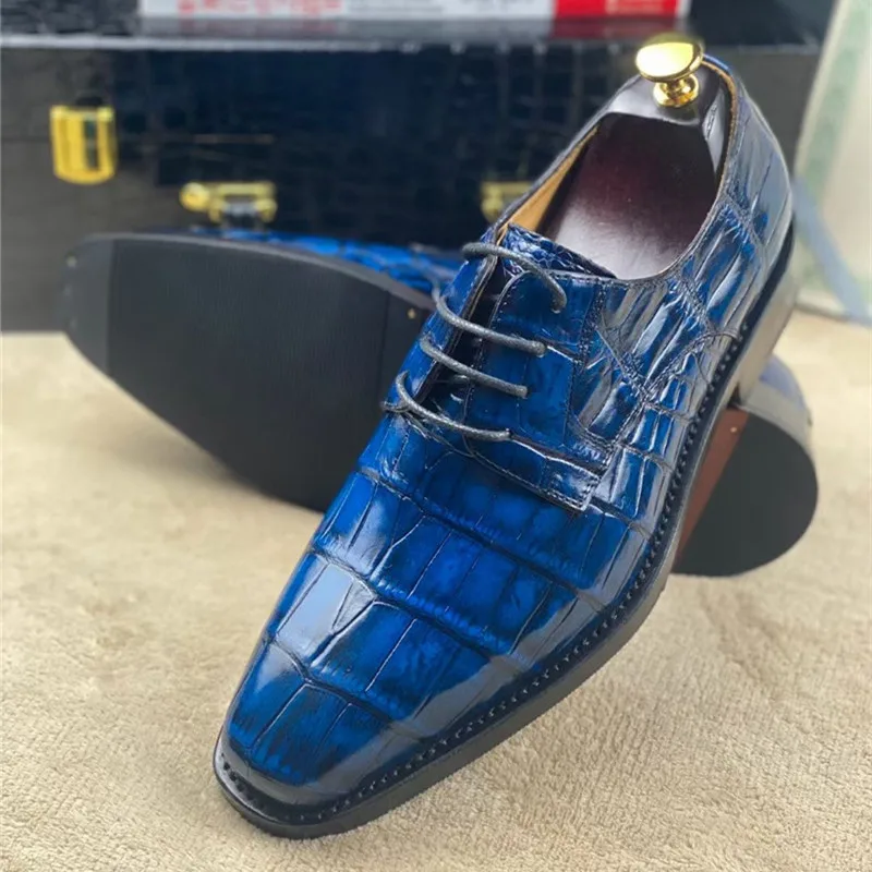 Authentic Crocodile Belly Skin Handcraft Men Formal Dress Shoes Genuine  Exotic Alligator Leather Male Lace-up Square Toe Oxfords - AliExpress