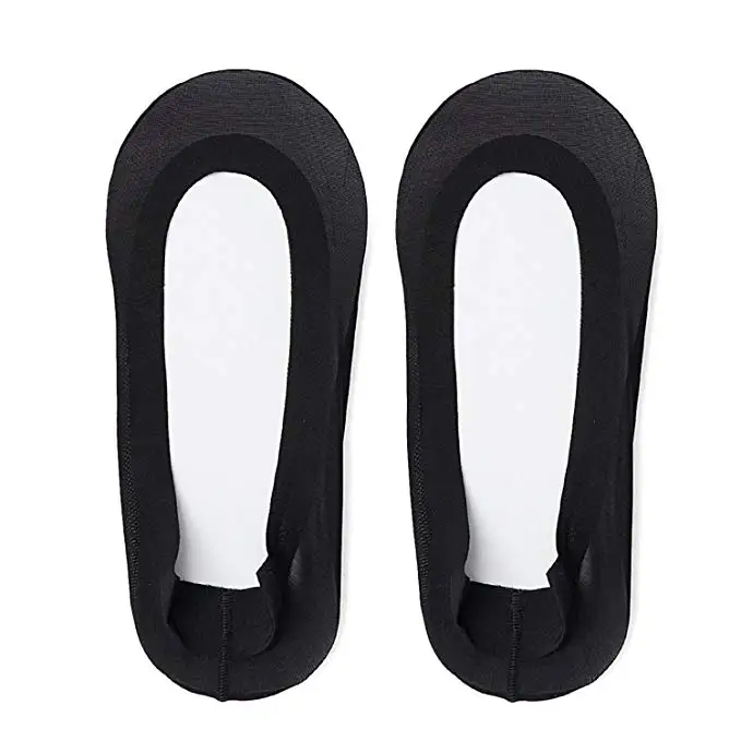 1 Pairs 3D Padded Women's Invisible No Show Nylon Socks Sponge Cushion Liner Sock Slippers