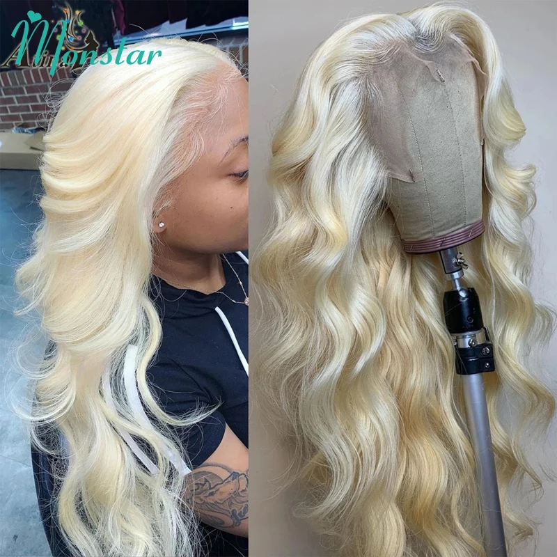 4*4 Closure Wig 613 Human Hair Honey Blonde Colored Lacefront Brazilian BodyWave Pre Plucked Remy 13x4 13x6 Lace Frontal | Шиньоны и