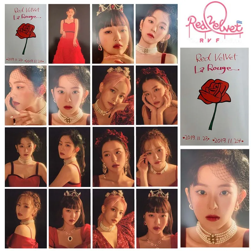 16 шт./компл. KPOP Красные вельветовые фотографии вокруг концерта La Rouge альбом