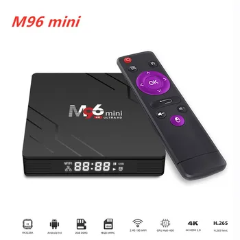 

M96 MINI Smart TV Box Android 9.0 4KHD Youtube Google 2.4&5.0G WiFi Bluetooth 4.0 Quad-core Cortex-A7 Set top box 2GB16GB