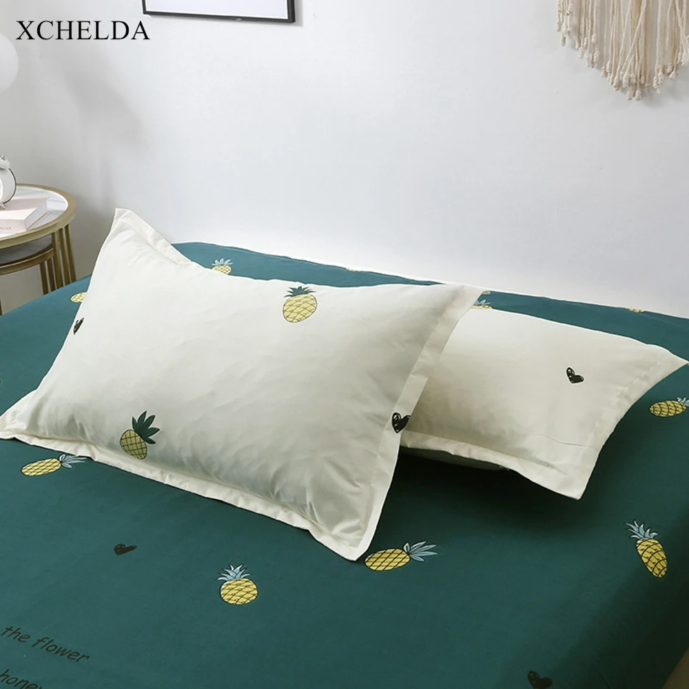 Nordic Bedding Set Double Queen King Size Comforter Duvet Cover Bed Sheet set Green Cotton Adult linens Home Textile Bedspread