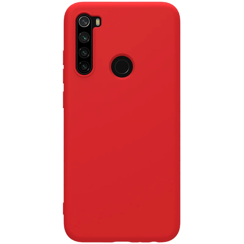 Красный Прорезиненный ТПУ чехол Nillkin для Xiaomi redmi note 8, чехол с резиновой пленкой, жидкий силикон, мягкая сенсорная задняя крышка для redmi note 8 - Цвет: Красный