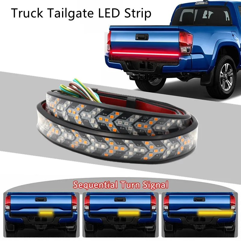 48 60 в Грузовик багажника Светодиодные ленты светильник крючок Тройной Ряд