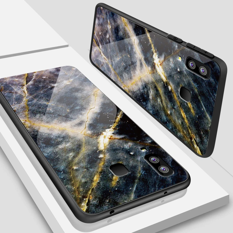 W301 Для samsung Galaxy A10 A20 A30 A40 A50 A6S A70 A8S A80 A90 закаленное Стекло чехол J4Plus M10 M20 M30 Note9 печать пигмент чехлы - Цвет: W301