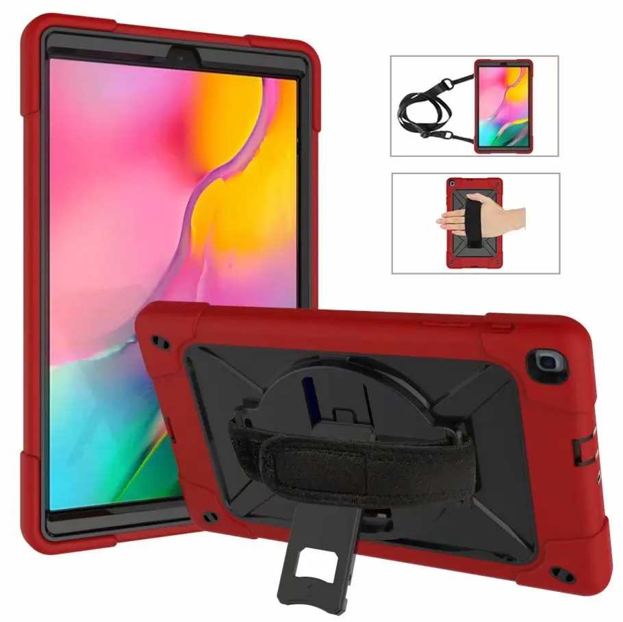360 Вращающийся чехол для samsung galaxy tab a 10,1 T515 T510 силиконовый чехол для планшета funda для galaxy tab a 10,1 с кронштейном - Цвет: 4