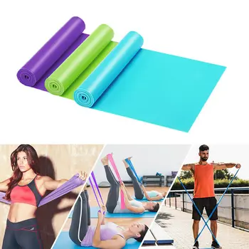 

High Quality Yoga Belts Natural Latex Elasticity Pilates Rally Belts 150cm Gym Exercise Training Belt Fitness Resistance Bands