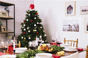 

Vinyl Custom Christmas Photography Backdrops Prop flower and Wood Planks Photo Studio Background Q191027-55589