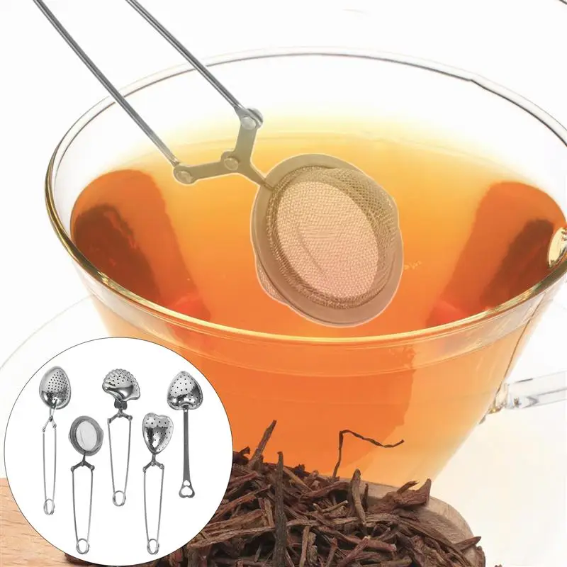 Tea Tea Mesh Filter Tongs Mesh Filter Tongs Infuser Steel Meshsieve Fine Interval Diffuserleaker