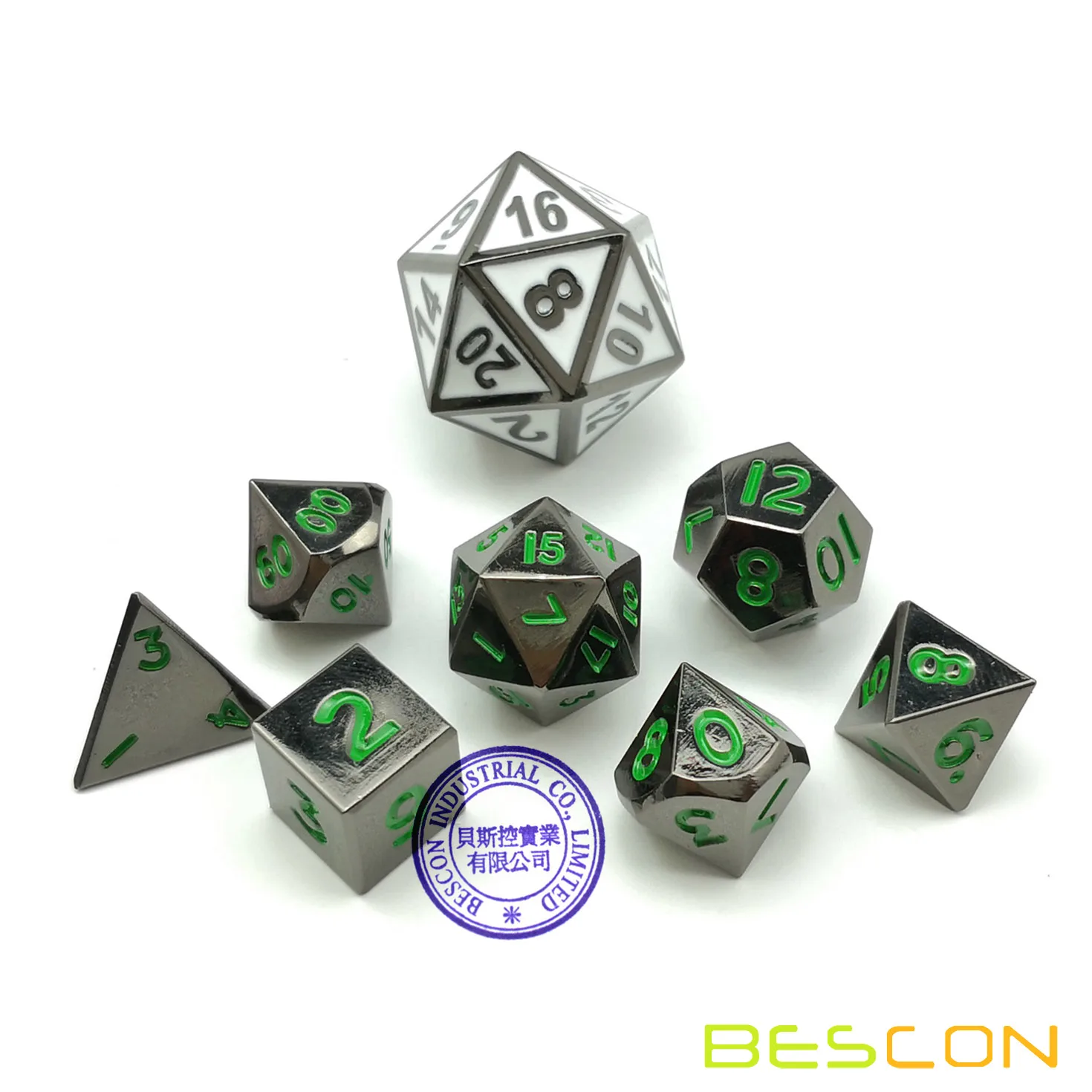 Bescon 10 мм Мини твердые металлические игральные кости Глянцевая металлическая