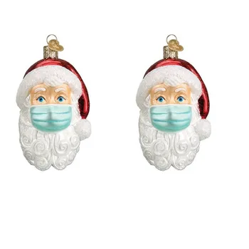 

2PCS Christmas Festival Personalized Santa Claus 2020 Hanging Decorations Xmas Tree Pendant Ornaments For Home Party Decor Toy