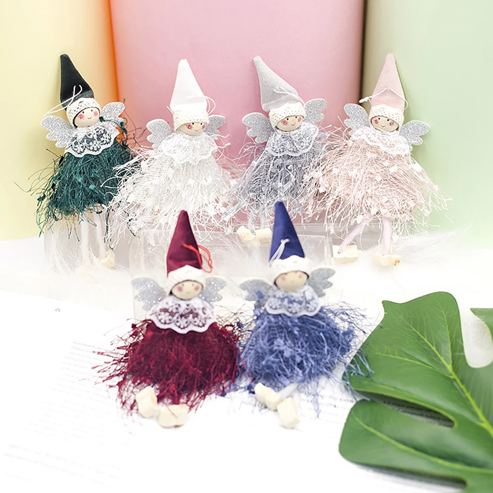 

Christmas Plush Doll Plush Hanging Posture Doll Window Angel Decorations Christmas Ornaments for Home Christmas Tree Xmas Gift