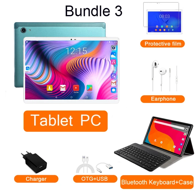 best budget tablet Global Version Dual SIM 4G LTE Network Android 10.0 Tablet 10.1 inch 1920*1200 IPS 8+128GB GPS Gaming Office PAD Tablets P60L cheap android tablet Tablets